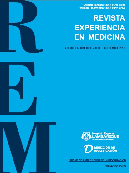 					Ver Vol. 5 Núm. 3 (2019): REVISTA EXPERIENCIA EN MEDICINA Vol.5  Núm.3 2019
				